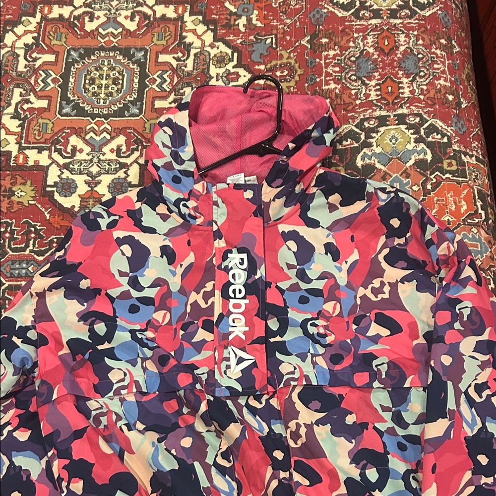 Reebok Pink and Blue Camo Jacket